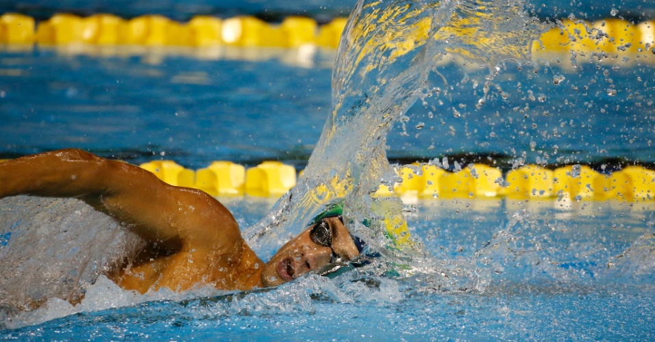 Brasileiro Leonardo de Deus disputa classificatória dos 400 m livres, no Pan de Toronto