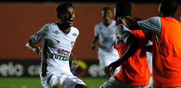 Scarpa comemora gol do meio-campo contra o Globo-RN - NELSON PEREZ/FLUMINENSE F.C.