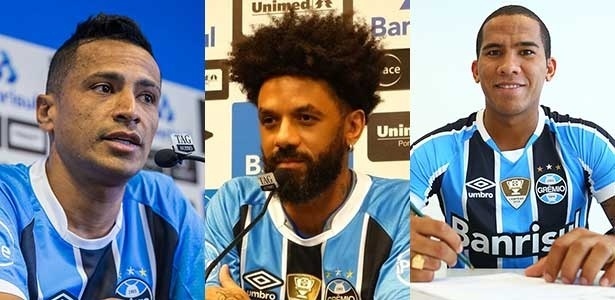 Cícero, Cristian e Jael foram inscritos pelo Grêmio para reta final da Copa Libertadores - Arte/UOL