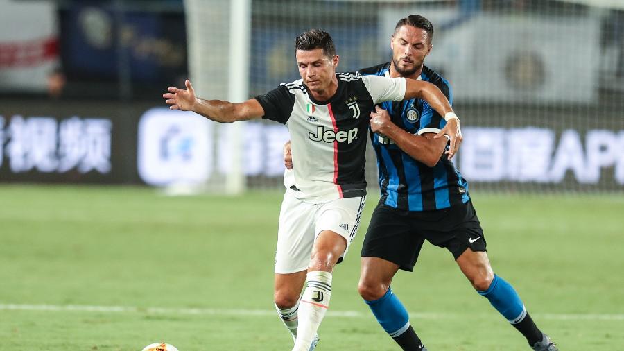 Cristiano Ronaldo durante jogo Juventus x Inter de Milão - Yang Lei/Xinhua