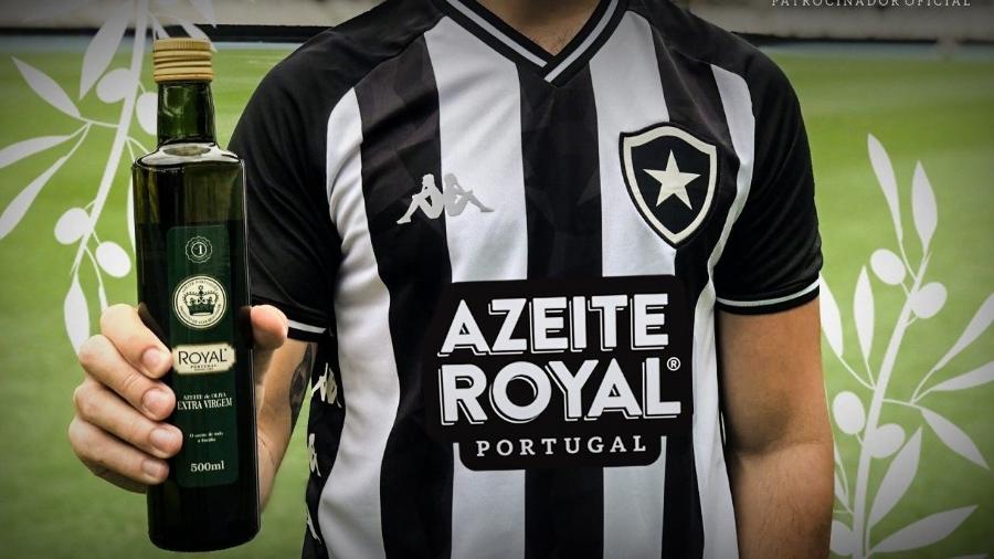 Botafogo ampliou patrocínio com azeite Royal, que terá marca estampada na parte da frente da camisa - Divulgação/BFR