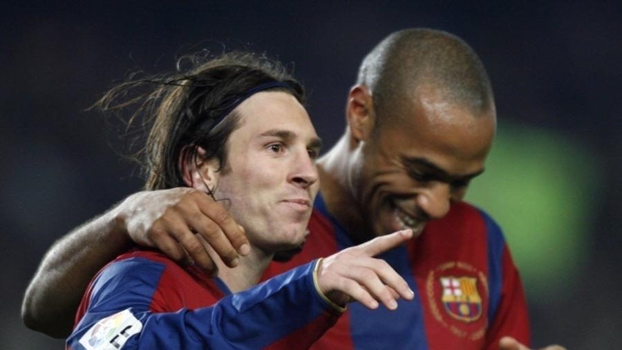 Messi e Henry marcaram dois gols cada na histórica goleada por 6 a 2 sobre o Real - REUTERS/Albert Gea