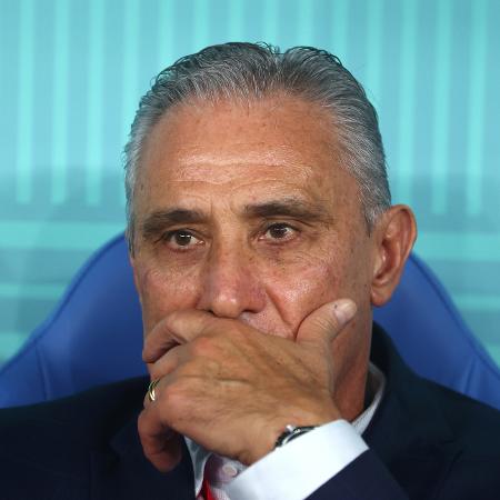 Tite durante jogo do Brasil contra a Suíça, pela Copa do Mundo do Qatar - Chris Brunskill/Fantasista/Getty Images