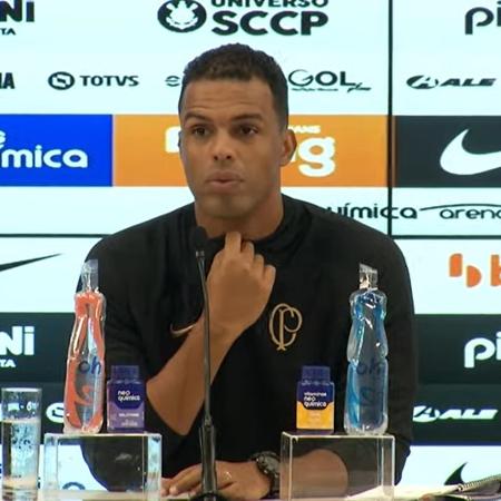 Fernando Lázaro durante coletiva de imprensa após Corinthians 3 x 0 Mirassol - Reprodução/Corinthians TV