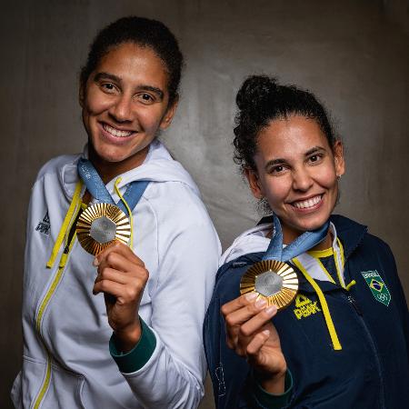 Duda e Ana Patrícia, medalhistas de ouro no vôlei de praia das Olimpíadas de Paris