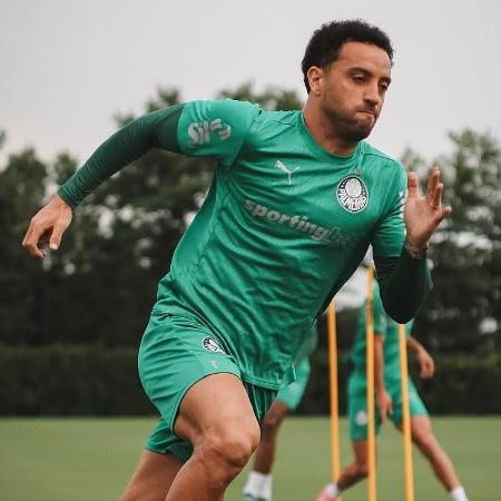 Felipe Anderson, do Palmeiras, durante treinamento nos EUA - Werner Flister / Instagram palmeiras