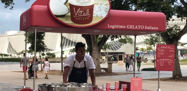Ex-Flu, Marquinho é gerente da Vitali Gelato, marca de sorvete italiano - Arquivo Pessoal