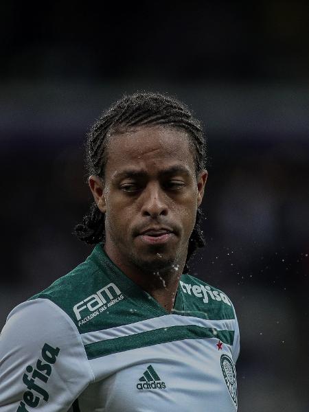 Keno, do Palmeiras, em ação durante jogo contra o Cruzeiro - Pedro Vale/AGIF