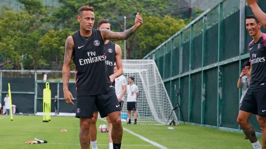 Neymar participa de treino para início de mais uma temporada no PSG - Divulgação/PSG