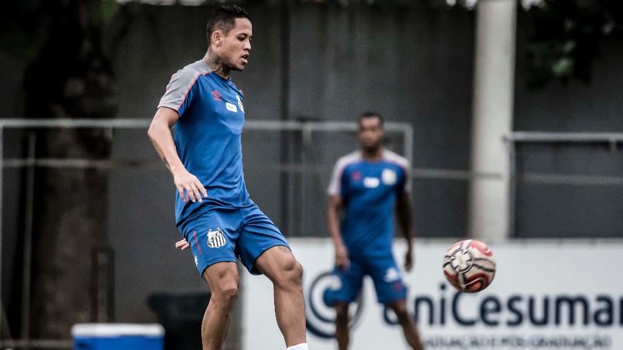 Orinho, em treino do Santos no CT Rei Pelé - Ivan Storti/Santos FC