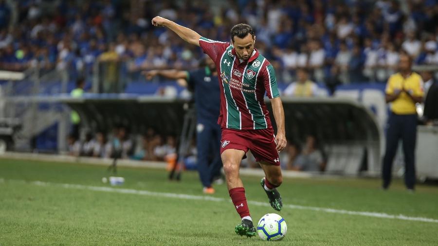 Nenê comemorou empate do Fluminense com o Cruzeiro no Mineirão - Lucas Merçon/Fluminense