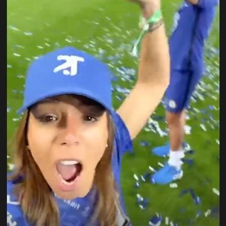 Belle Silva invade campo do Estádio do Dragão após título do Chelsea na Champions - Reprodução