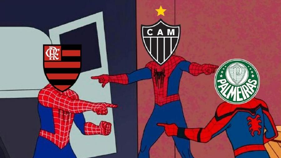 Tropeços de Flamengo, Atlético-MG e Palmeiras renderam memes nas redes sociais - Reprodução