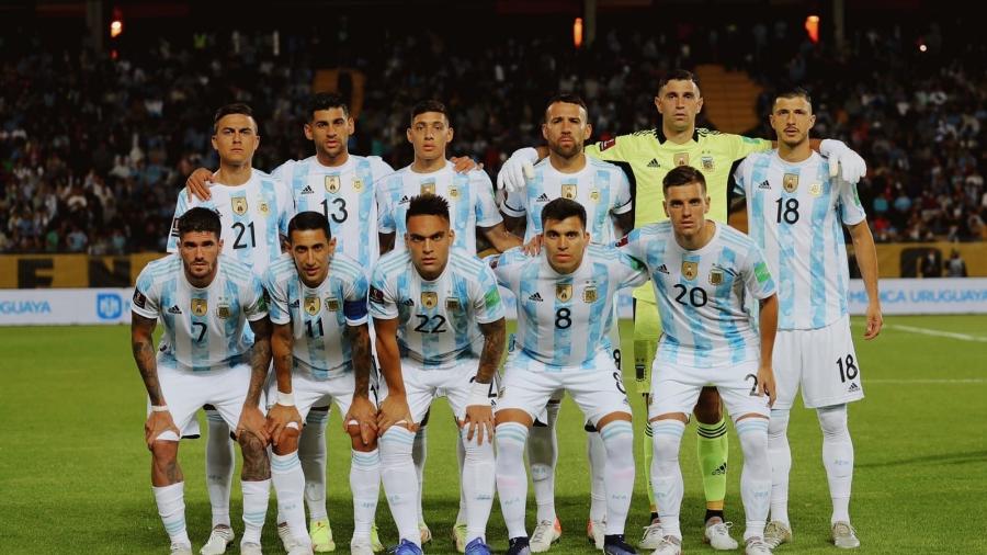 Argentina perfilada para enfrentar o Uruguai pelas Eliminatórias Sul-Americanas - Divulgação AFA