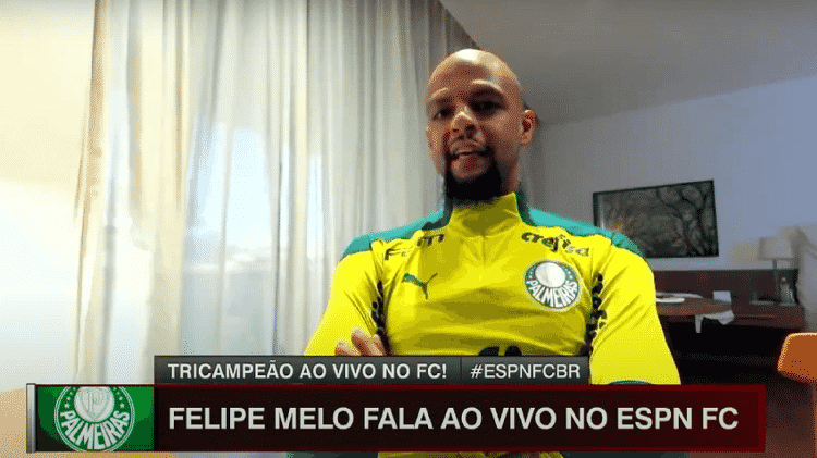 Felipe Melo dá entrevista ao vivo para programa da ESPN Brasil - Reprodução - Reprodução