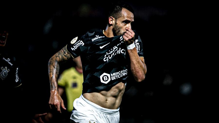 Renato Augusto, do Corinthians, comemora gol sobre o Bragantino - Danilo Fernandes/Framephoto/Estadão Conteúdo