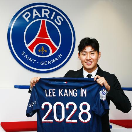 Lee Kang-In, jogador sul-coreano e que foi anunciado pelo PSG