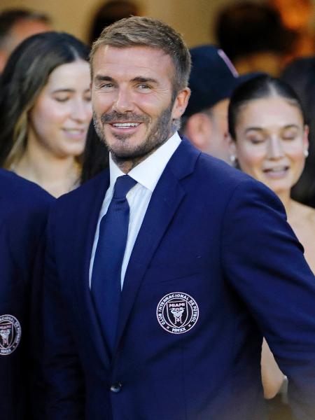 David Beckham, um dos donos do Inter Miami, durante estreia de Messi pela equipe norte-americana