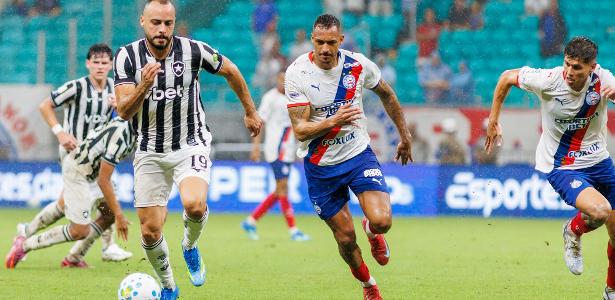 Cover image for Bahia vence Botafogo por 2 a 1 na Arena Fonte Nova