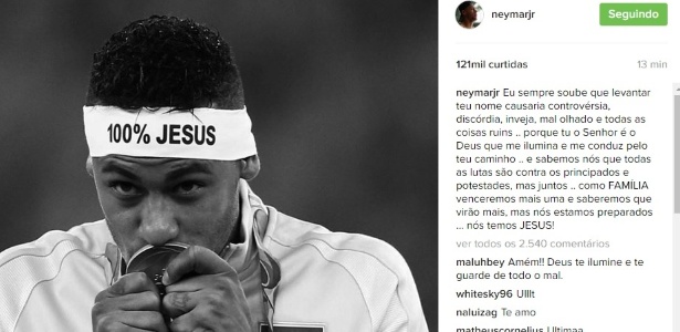 Neymar publica mensagem após MP pedir prisão do jogador  - Reprodução/Instagram