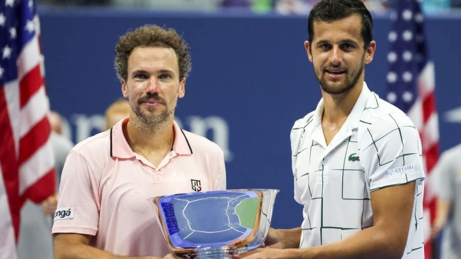 O brasileiro Bruno Soares e o croata Mate Pavic venceram a chave de duplas masculinas do US Open - Al Bello/Getty Images