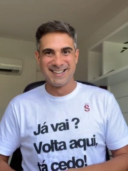Gustavo Villani brinca com Casagrande e Caio Ribeiro durante transmissão de vitória do Palmeiras - Reprodução/Instagram