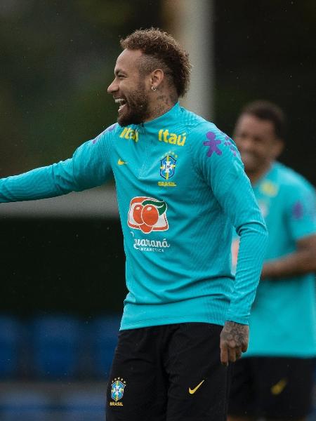Neymar durante treino da seleção brasileira - Lucas Figueiredo/CBF