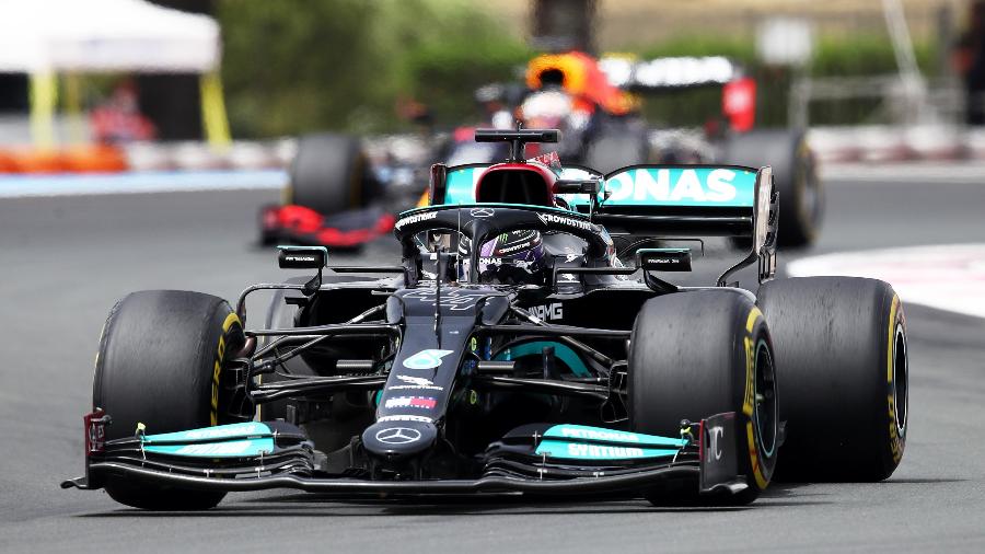 Lewis Hamilton, da Mercedes, durante GP da França - Joe Portlock/Getty Images