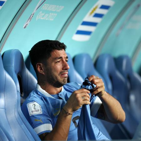 Luis Suarez chorou com a eliminação do Uruguai na Copa do Mundo - Maja Hitij - FIFA/FIFA via Getty Images