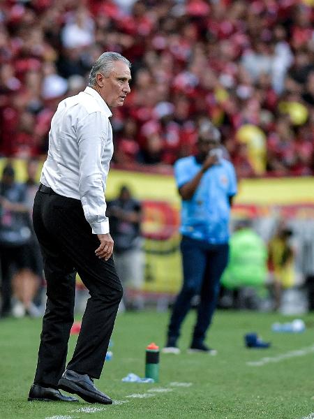 Tite, técnico do Flamengo, durante a final do Campeonato Carioca