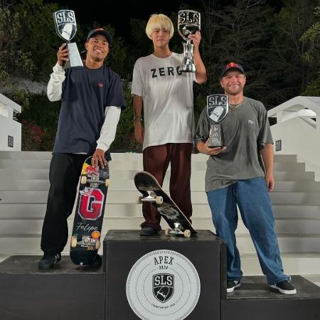 Felipe Gustavo, skatista brasileiro, é vice-campeão da SLS APEX 3 