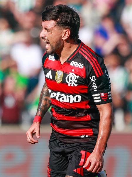 Arrascaeta comemora gol do Flamengo sobre o Juventude em jogo do Brasileirão Arrascaeta comemora gol do Flamengo sobre o Juventude em jogo do Brasileirão