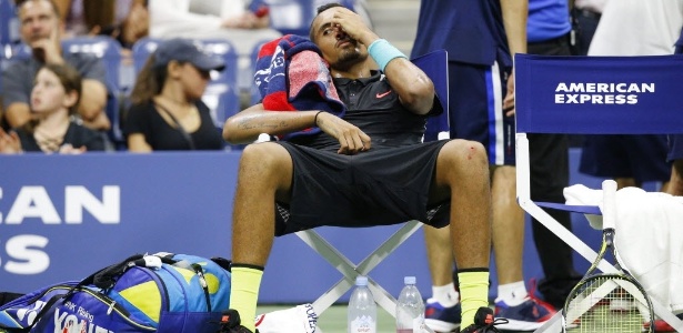 Nick Kyrgios roubou a cena durante derrota para Andy Murray na 1ª rodada do US Open - EFE/ANDREW GOMBERT