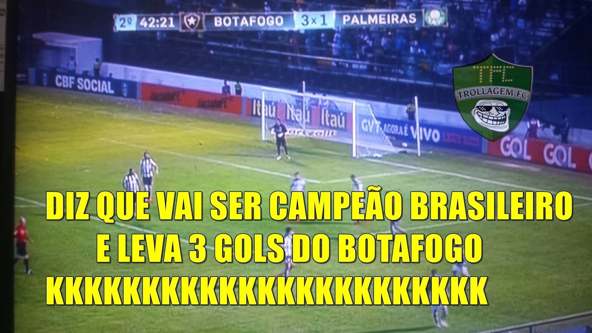 Torcedores tiram sarro de derrota do Palmeiras para o Botafogo - Reprodução