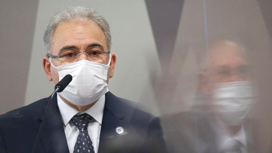 Marcelo Queiroga, ministro da Saúde, durante depoimento à CPI da Covid no Senado - DIDA SAMPAIO/ESTADÃO CONTEÚDO