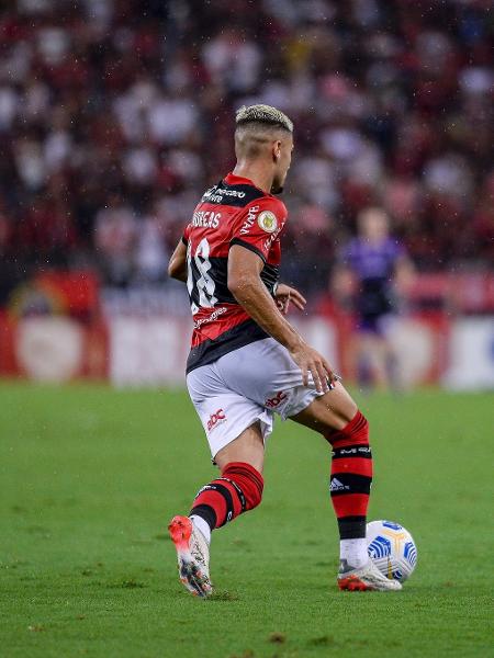 Andreas Pereira em ação pelo Flamengo diante do Ceará, no Maracanã - Marcelo Cortes / CRF