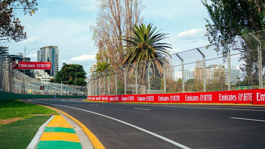 Curva do circuito de Albert Park, em Melbourne, onde acontece o GP da Austrália de Fórmula 1 - Divulgação/Mercedes