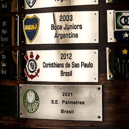 Taça da Copa Libertadores na redação do UOL em 5 de outubro de 2022 - Fernando Moraes/UOL