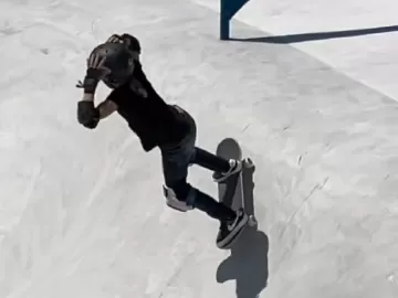 Brasileira de 11 anos faz história com manobra rara no skate; assista