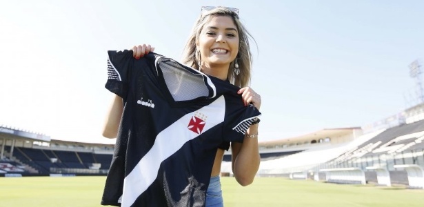 Taynara Conti durante sua visita ao Vasco: ex-atleta de judô e ginástica do clube - Rafael Ribeiro/Vasco.com.br - Rafael Ribeiro/Vasco.com.br