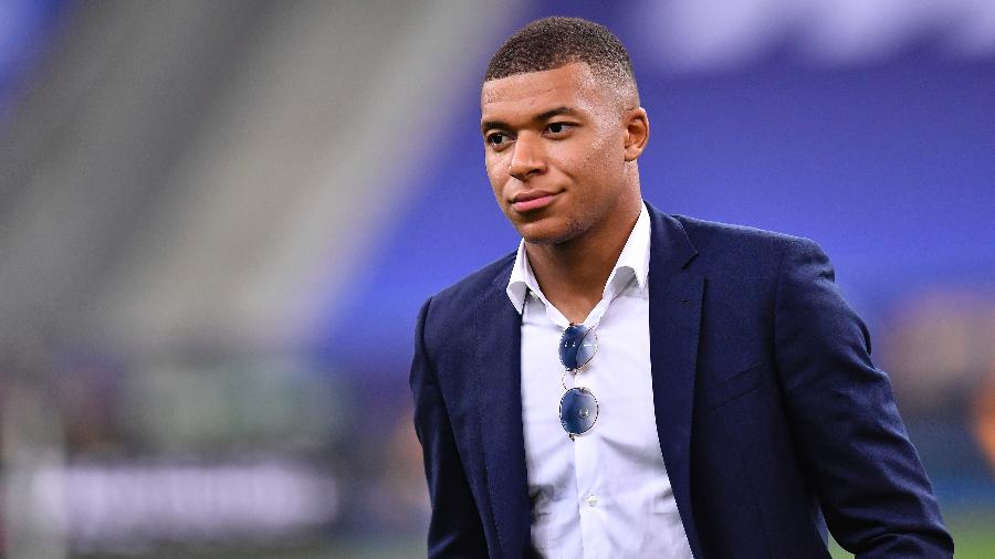 Kylian Mbappé, jogador do PSG, é alvo do Real Madrid no mercado da bola - Aurelien Meunier/PSG via Getty Images