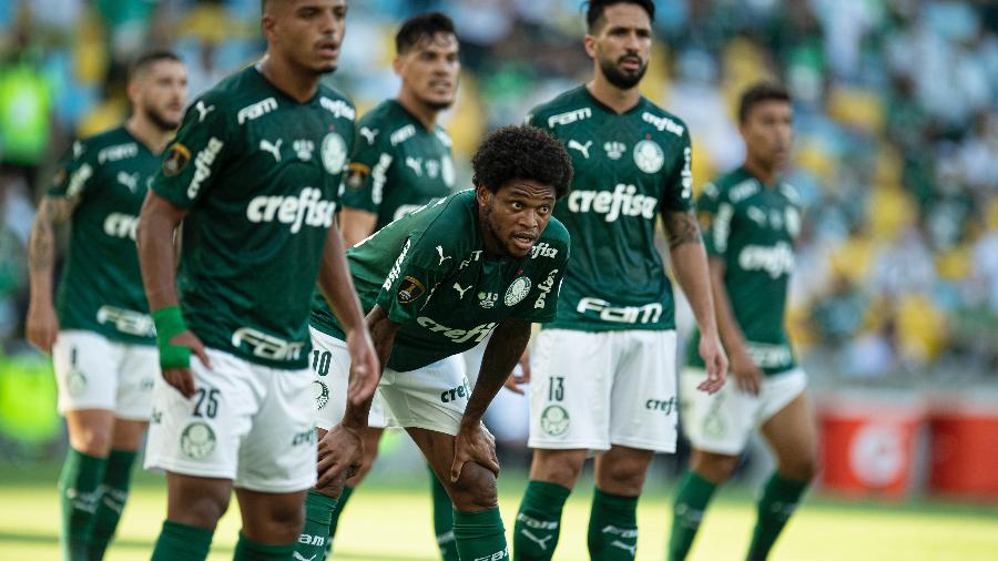 Jogadores do Palmeiras em campo na final da Libertadores 2020, no Maracanã - Jorge Rodrigues/AGIF