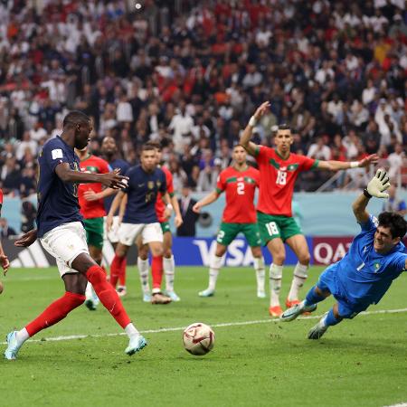 Kolo Muani fez o segundo gol da França contra Marrocos, pela semifinal da Copa do Mundo do Qatar - Divulgação/Copa do Mundo da Fifa