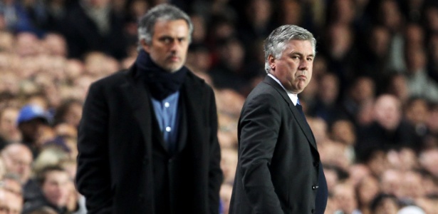 Carlo Ancelotti e José Mourinho já se enfrentaram diversas vezes por outras equipes - Phil Cole/Getty Images 