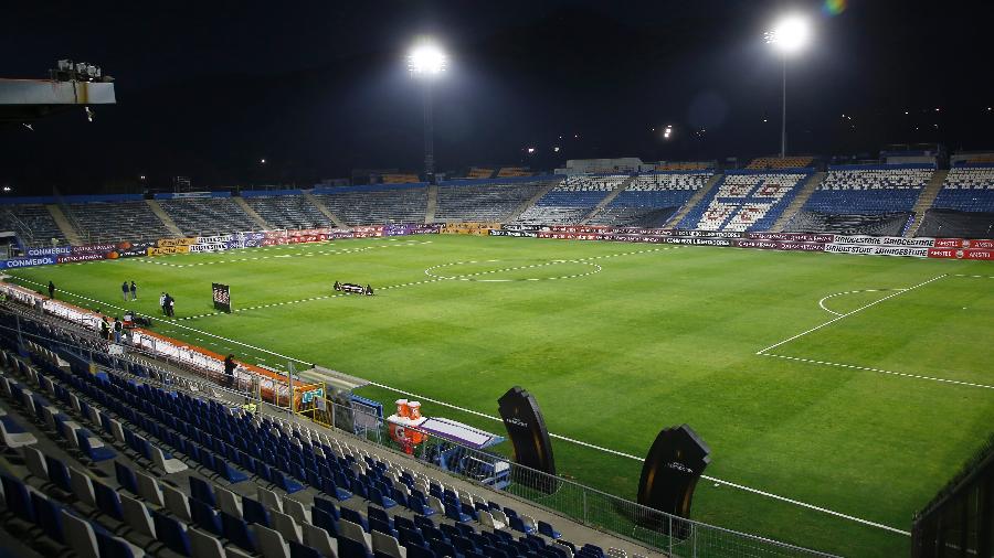 Estádio San Carlos de Apoquindo, em Santiago, antes de jogo da Libertadores de 2020 - Marcelo Hernandez/Getty Images