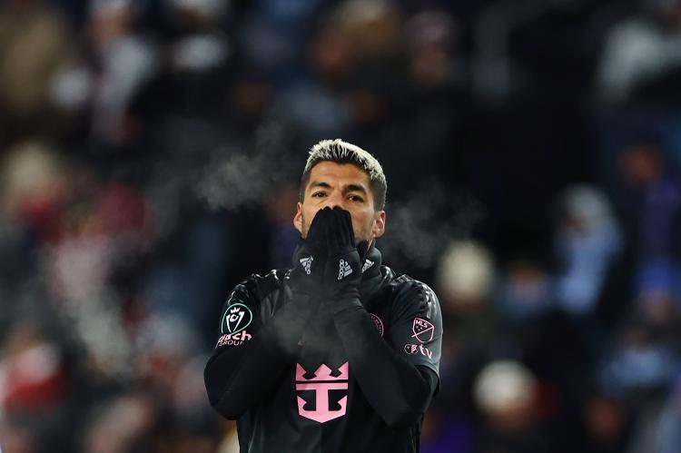 Suárez, do Inter Miami, em jogo contra o Sporting Kansas City pela Champions da Concacaf Suárez, do Inter Miami, em jogo contra o Sporting Kansas City pela Champions da Concacaf