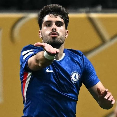Pedro Neto comemora gol marcado pelo Chelsea contra o Los Angeles FC no Mundial - PAUL ELLIS/AFP
