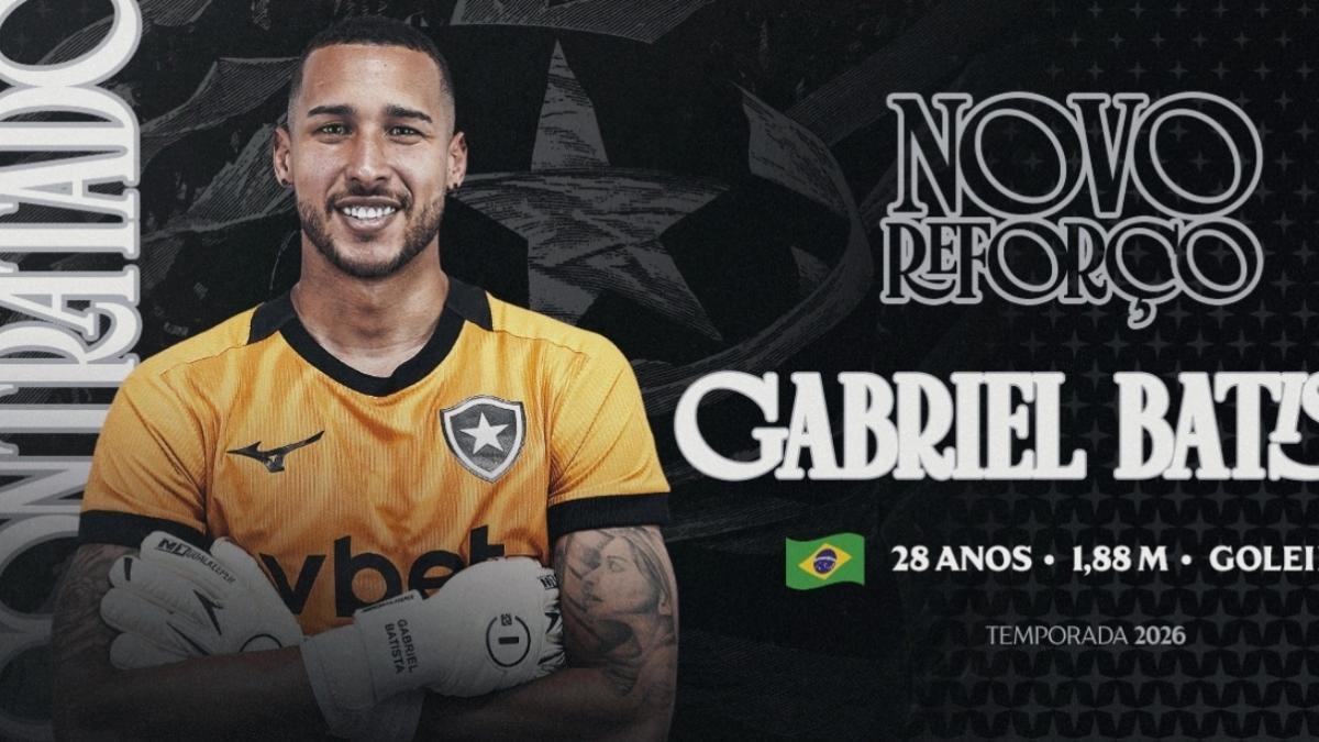 Botafogo anuncia Gabriel Batista, goleiro formado na base do Flamengo