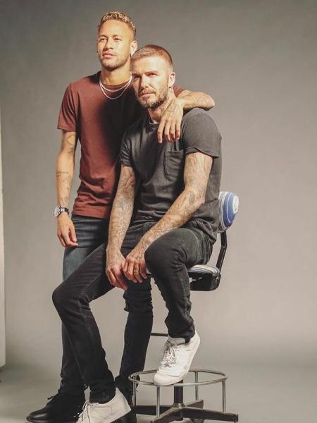 Neymar e Beckham posam para foto - Reprodução/Instagram