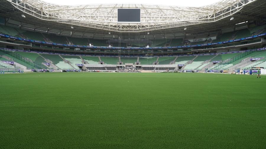 Allianz Parque, estádio do Palmeiras, passa por reforma para trocar grama natural pela sintética - Divulgação/Allianz Parque